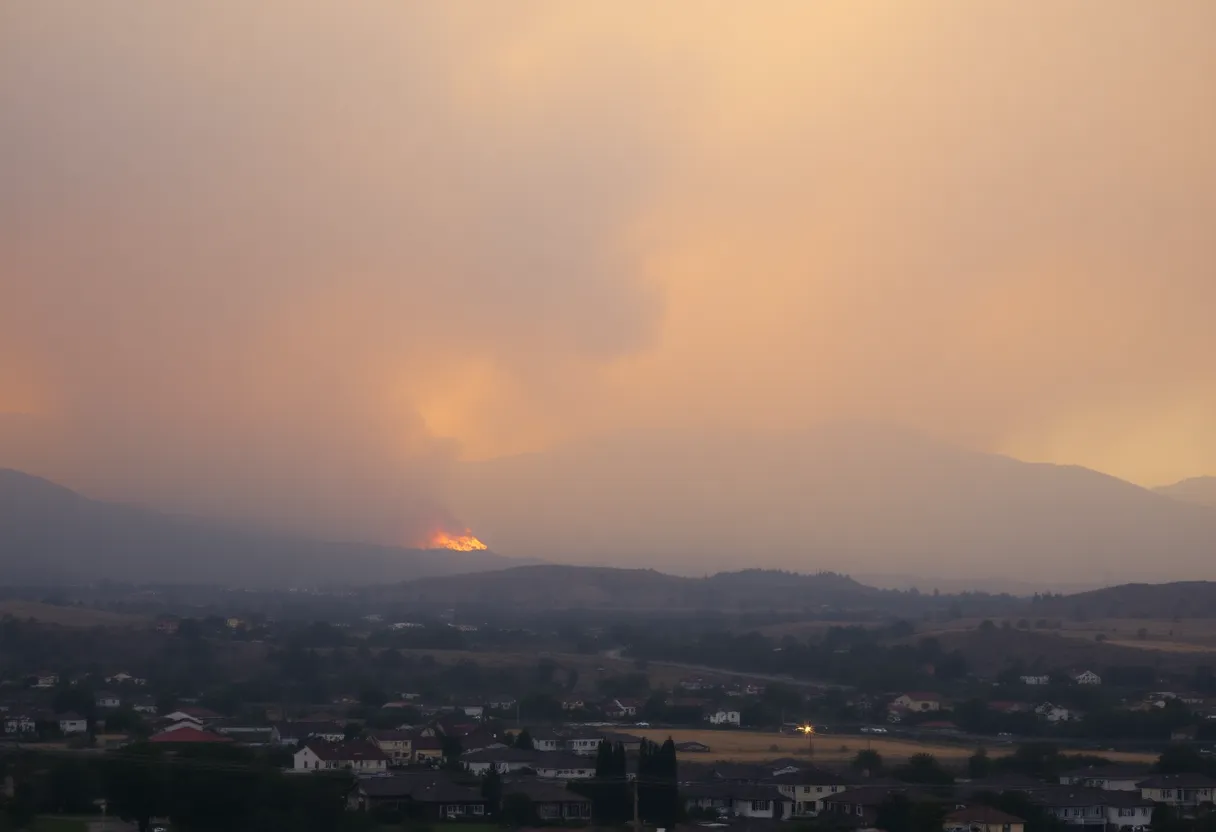 Wildfires burning in San Diego with strong winds